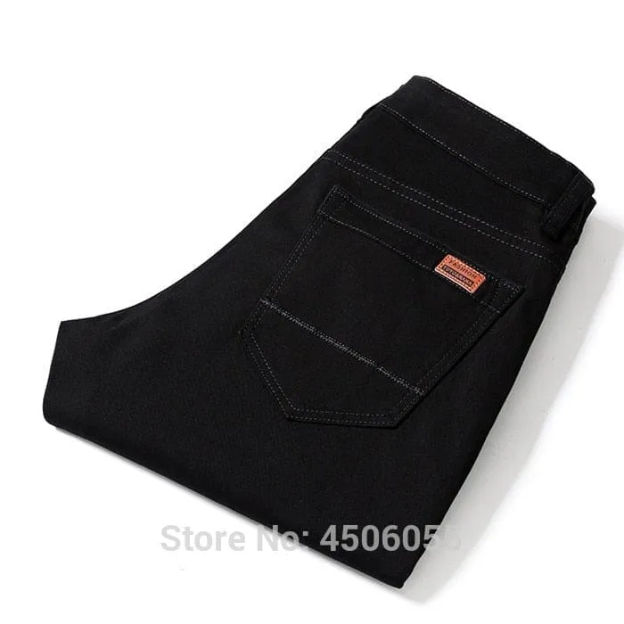 Men's Business Straight Cotton Trousers  Slim Fit Casual  Pants