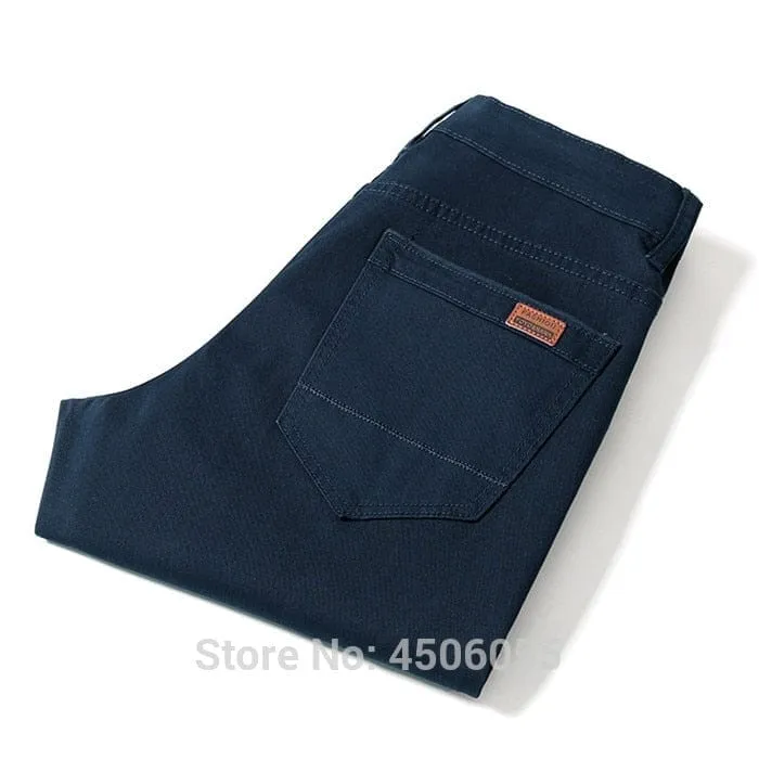 Men's Business Straight Cotton Trousers  Slim Fit Casual  Pants