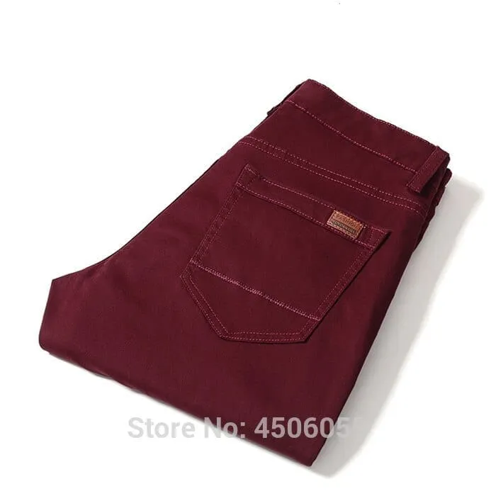 Men's Business Straight Cotton Trousers  Slim Fit Casual  Pants