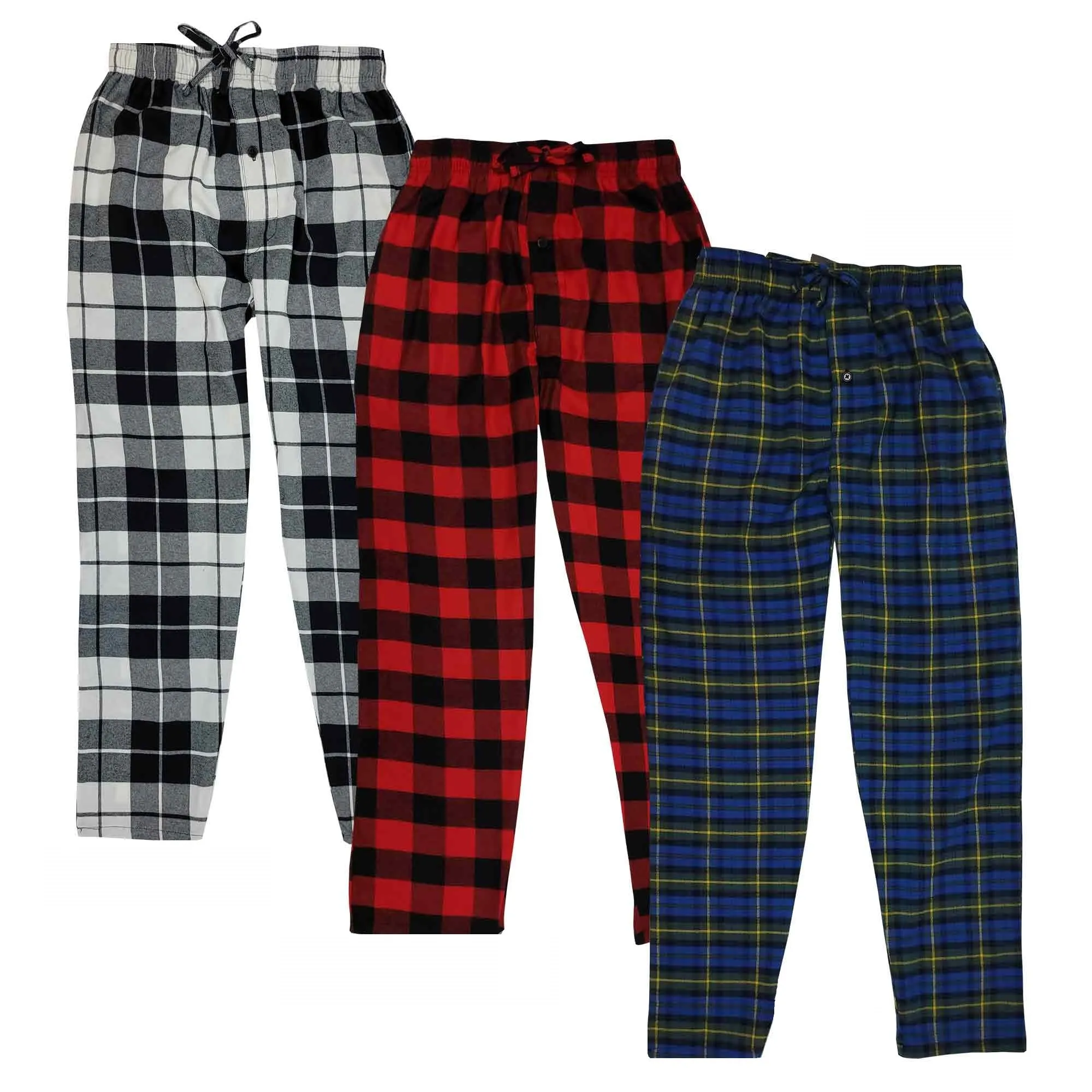 Men's Cotton Lounge Pajama Pants in S-6XL Sizes - Explore the Big and Tall Collection | Three-Pack  Different Touch