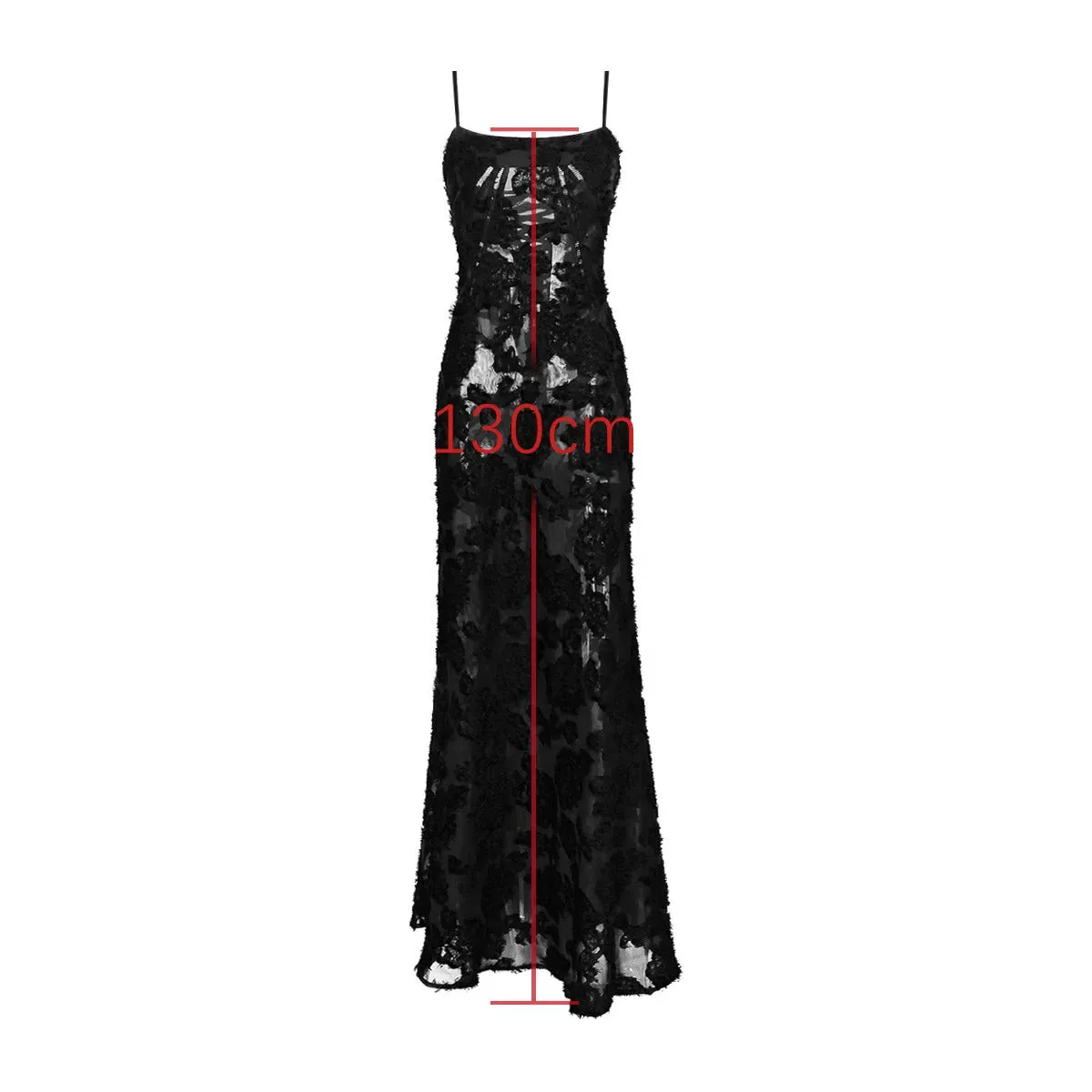 Mingmingxi Formal Occasion Dresses Maxi Black Appliques Dresses For Dancing Parties Long Elegant Party Dresses Women 2024 New In