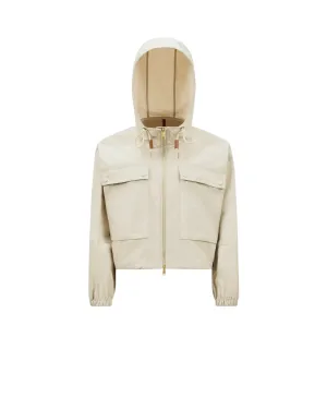 MONCLER SAUVAN SHORT HOODED PARKA BEIGE