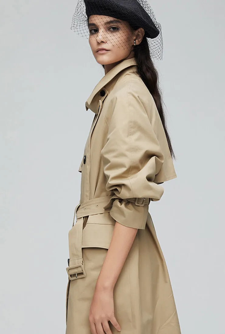 Multi-color Slim London Style Long Trench Coat