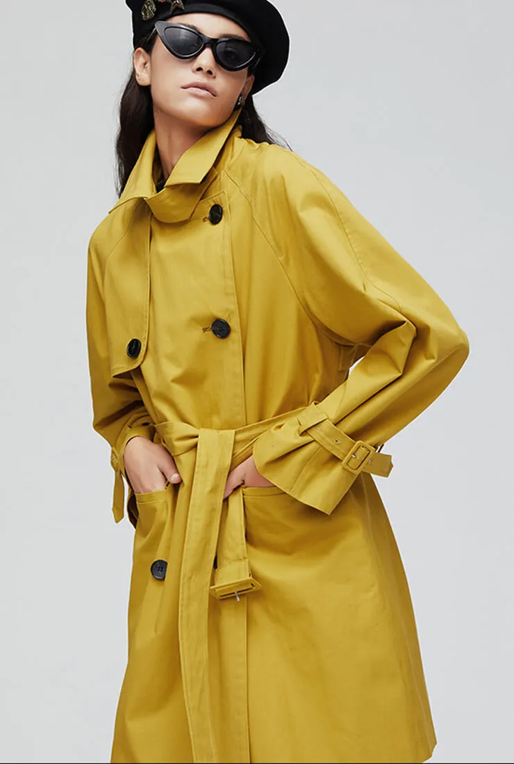 Multi-color Slim London Style Long Trench Coat
