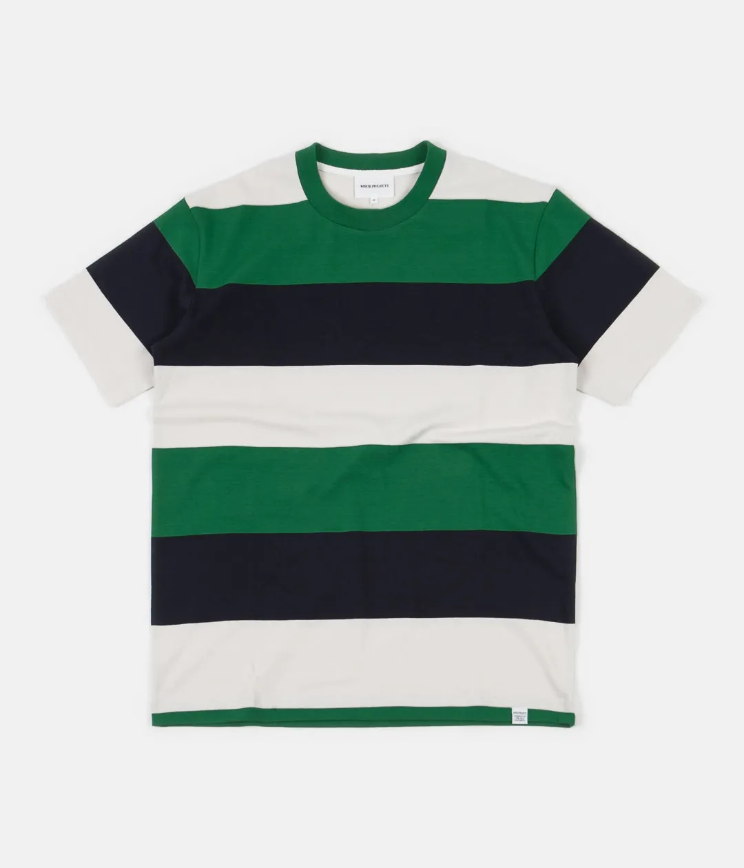 Norse Projects Johannes Border Stripe T-Shirt - Sporting Green