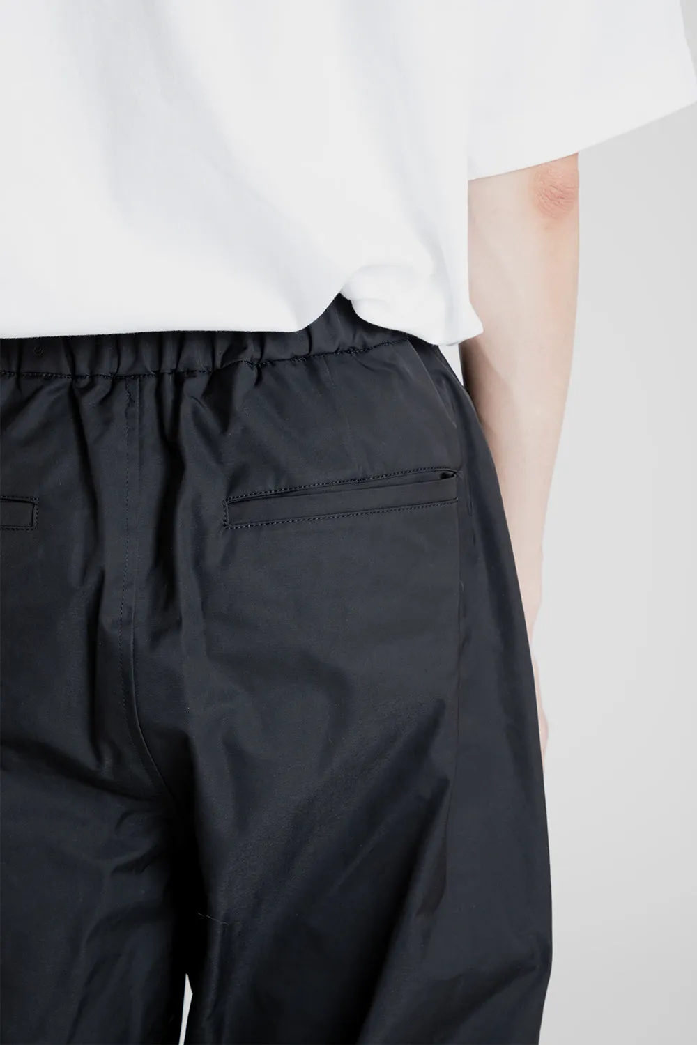 Nylon Double Layered Pants - Black