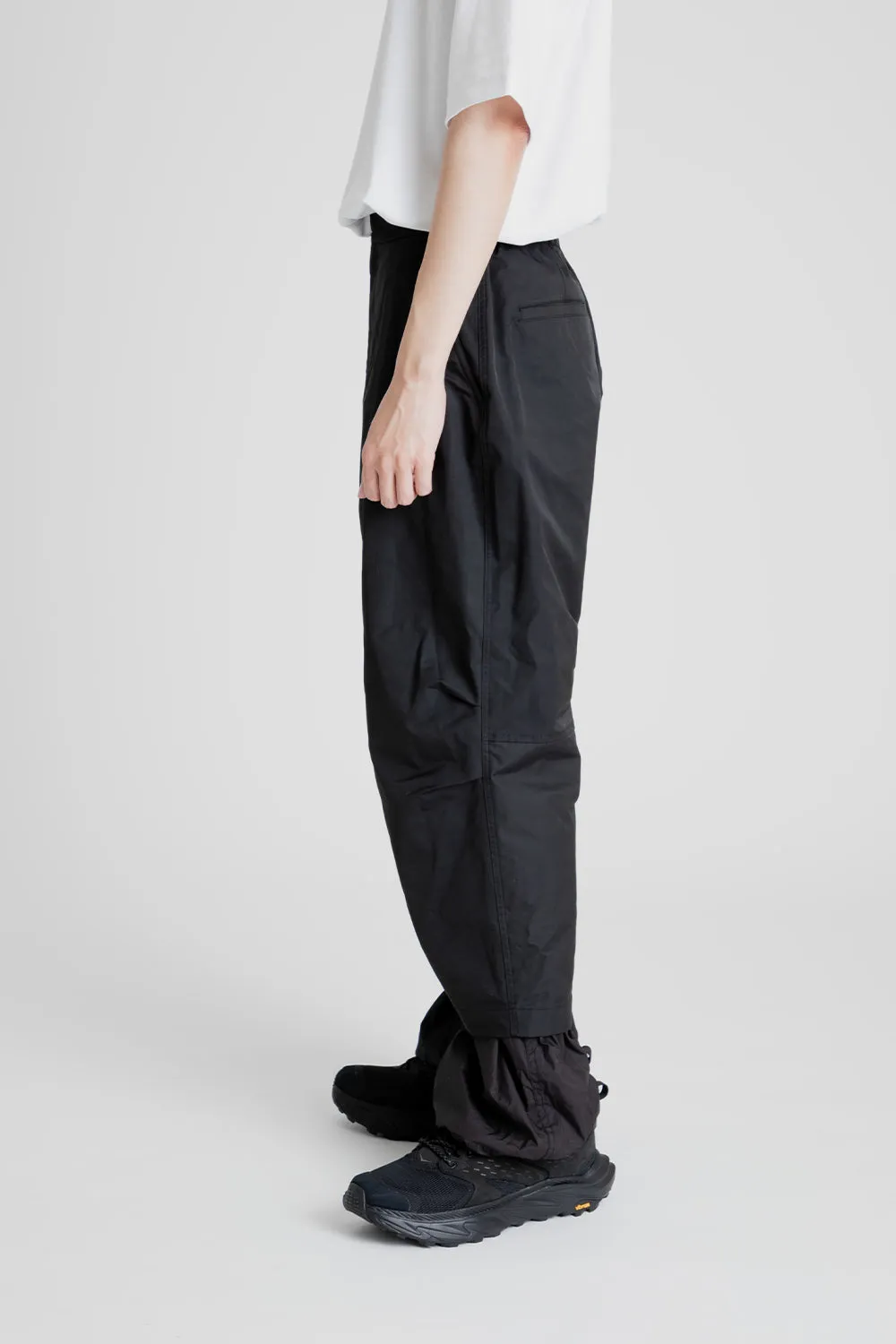 Nylon Double Layered Pants - Black