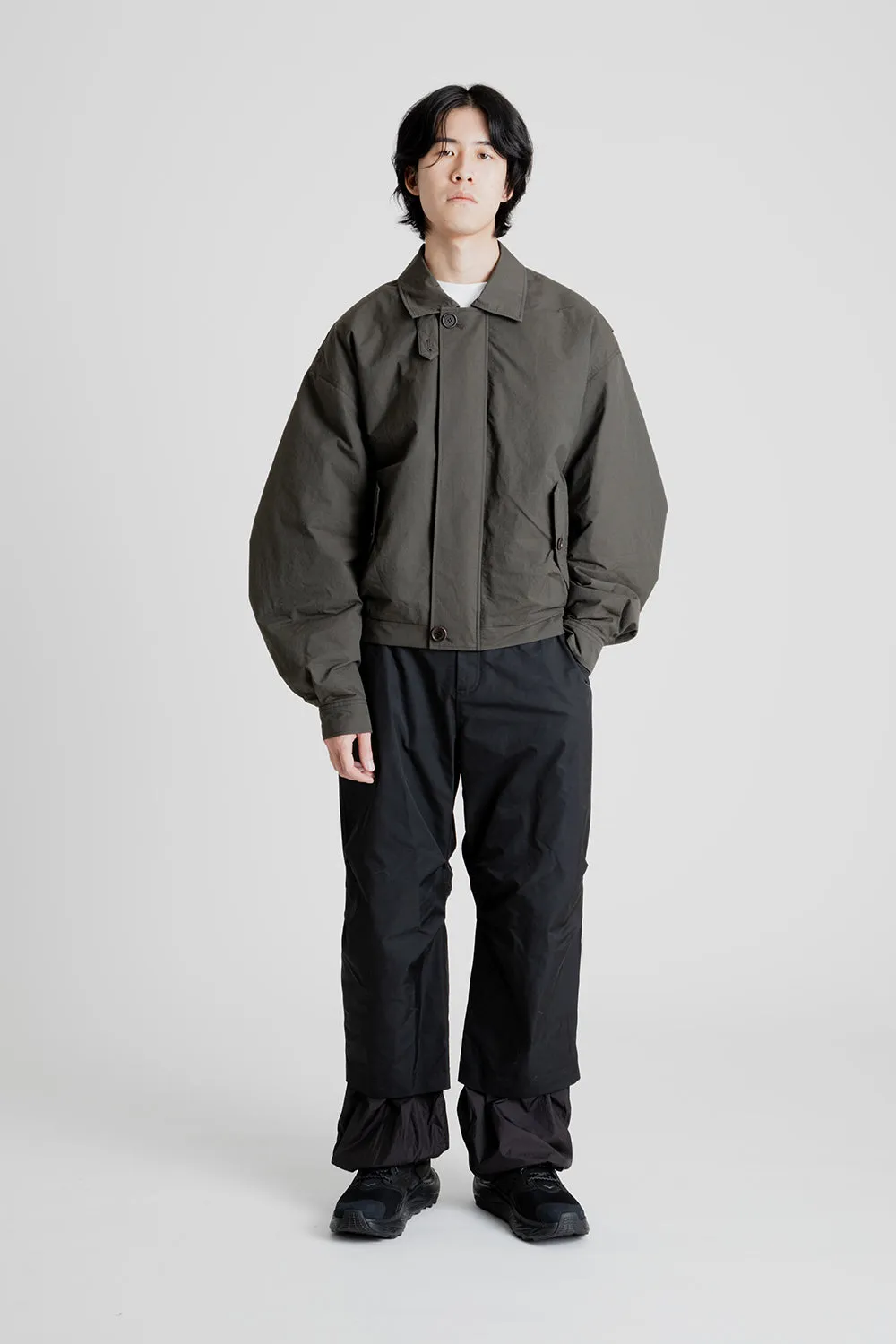 Nylon Double Layered Pants - Black