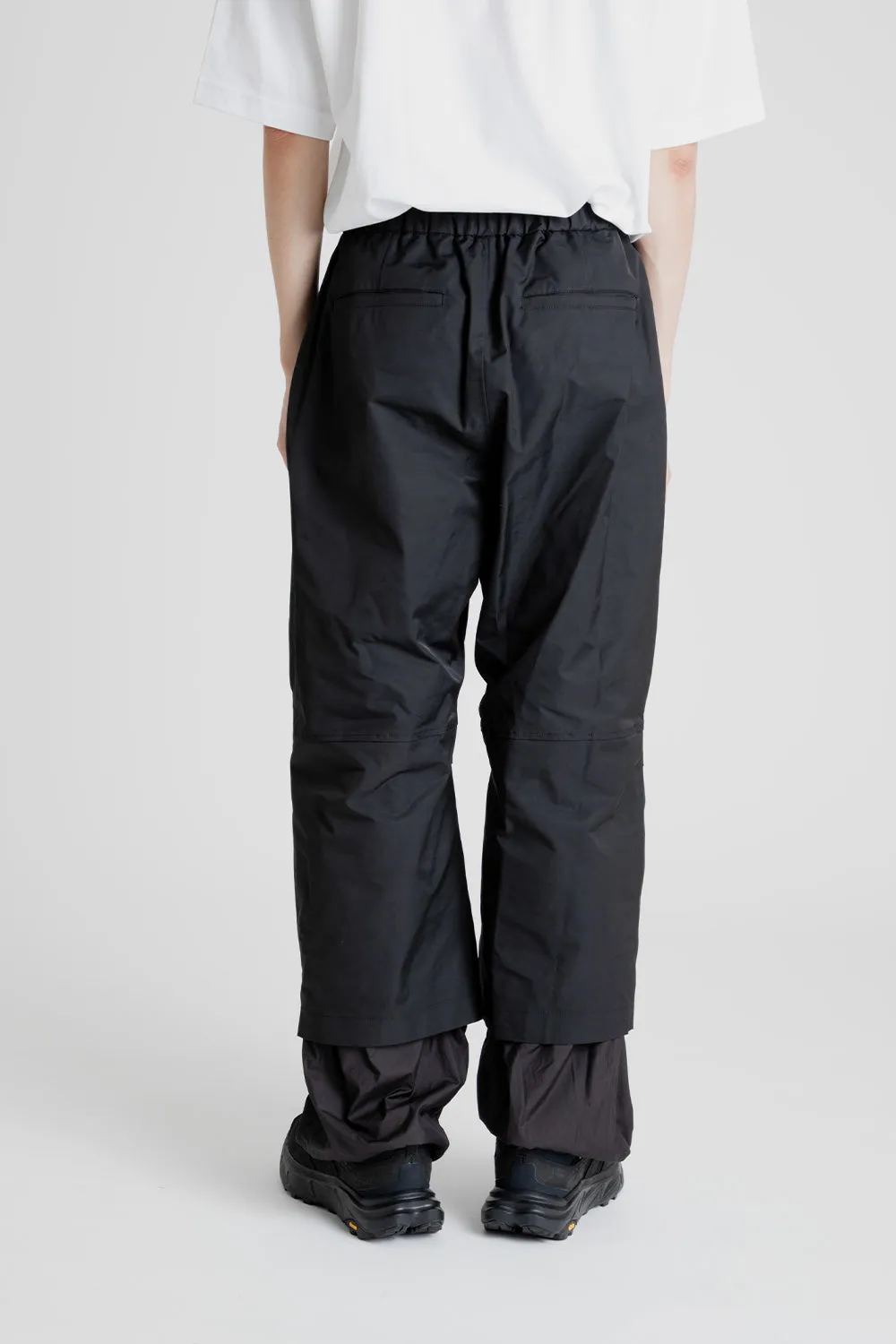 Nylon Double Layered Pants - Black