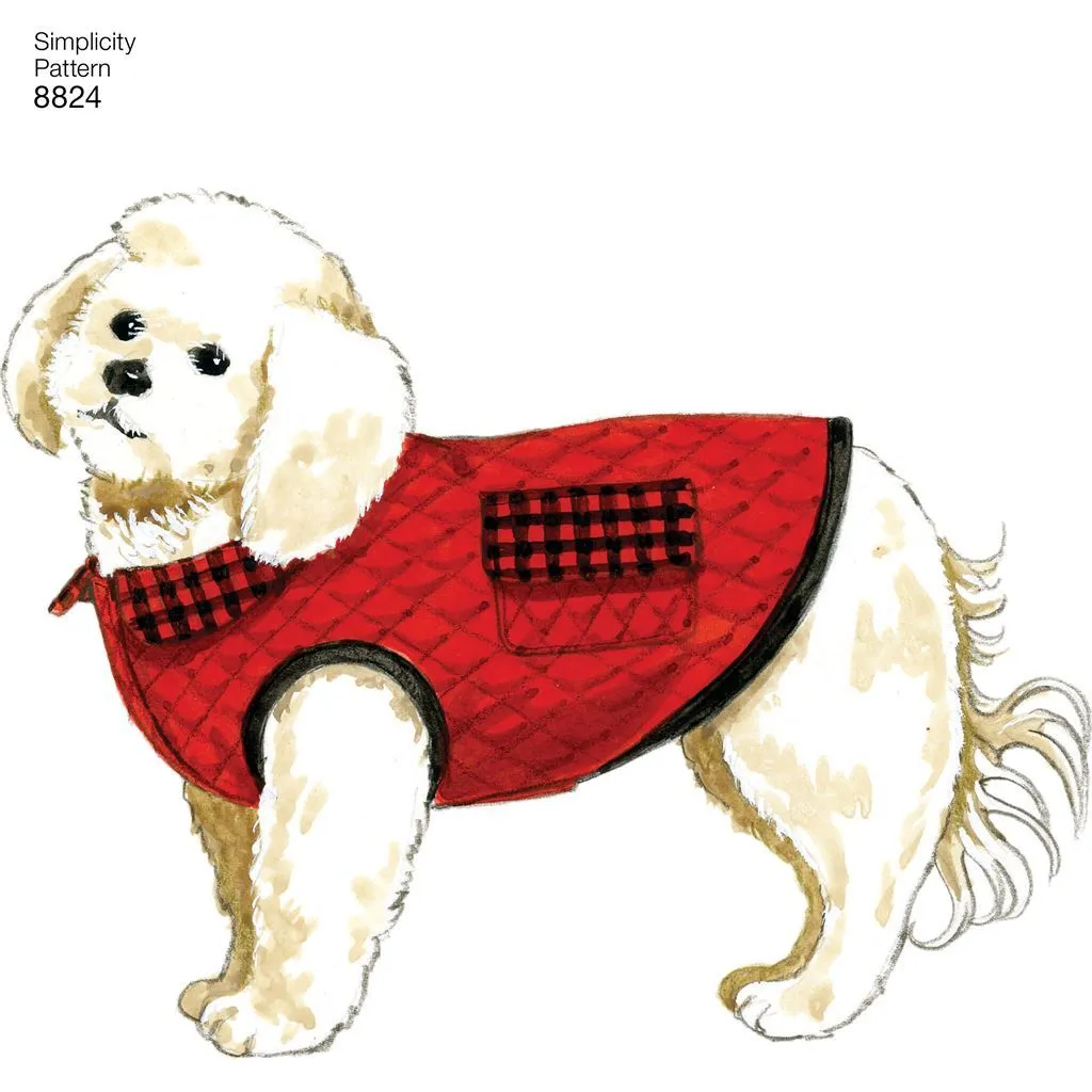 Pattern S8824 Dog Coats in Three Sizes