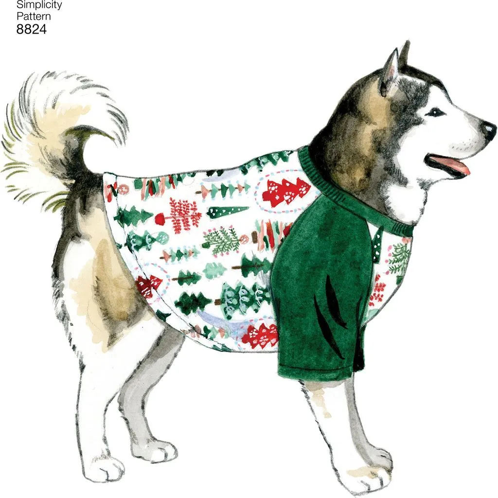 Pattern S8824 Dog Coats in Three Sizes