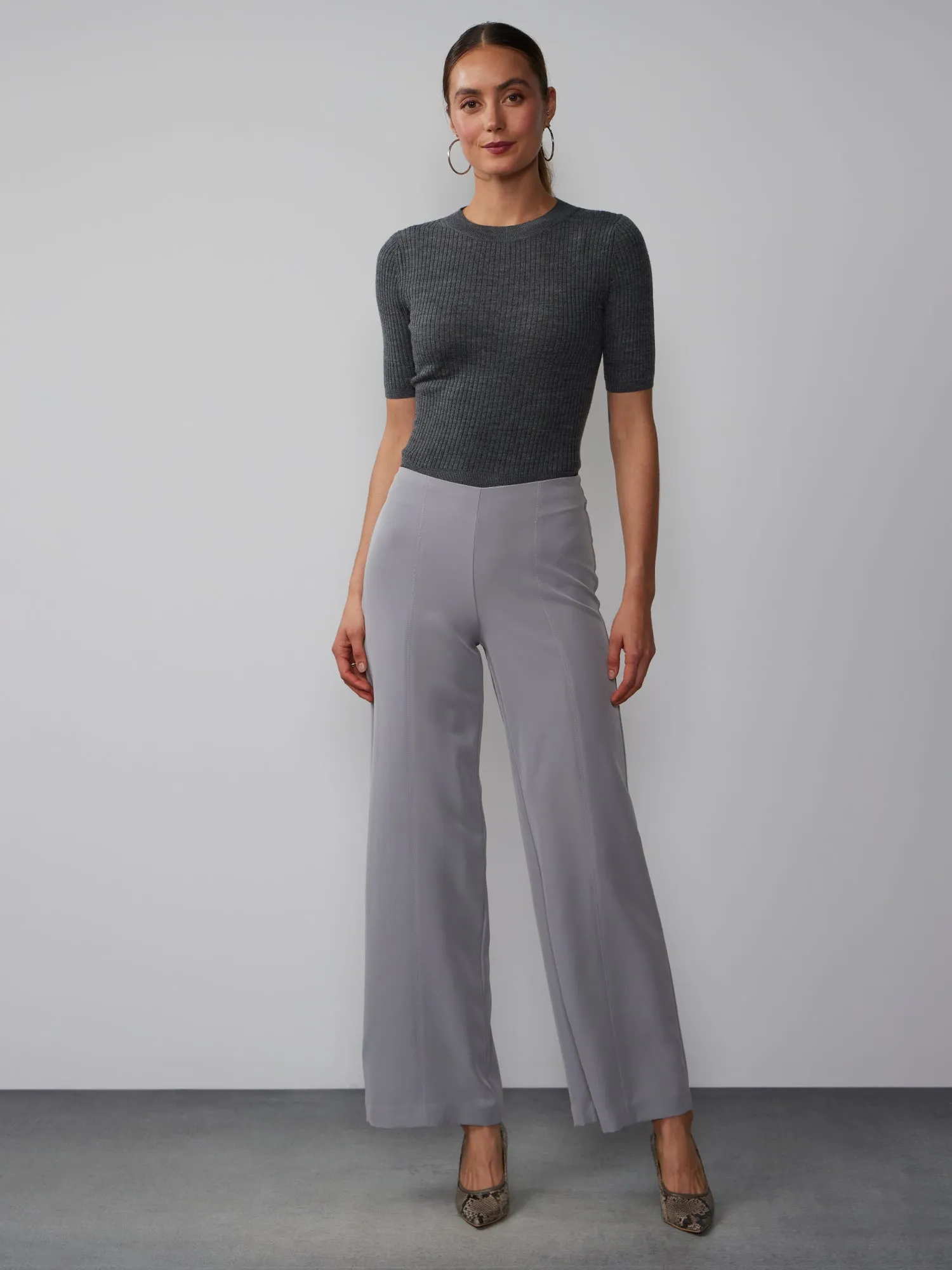 Petite Fit To Flatter Flared Seamed Pant