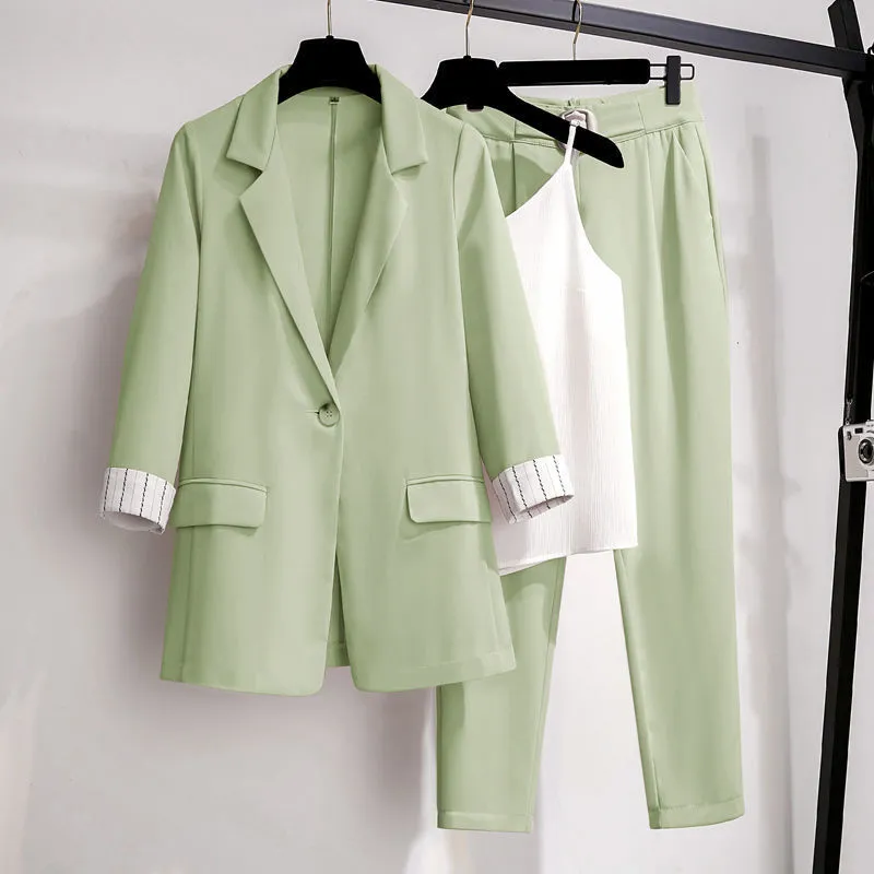 Plus Size Women'S 200 Catties Fat Sister Autumn Suit Women'S Western Style Small Suit Covering Belly Was Thin