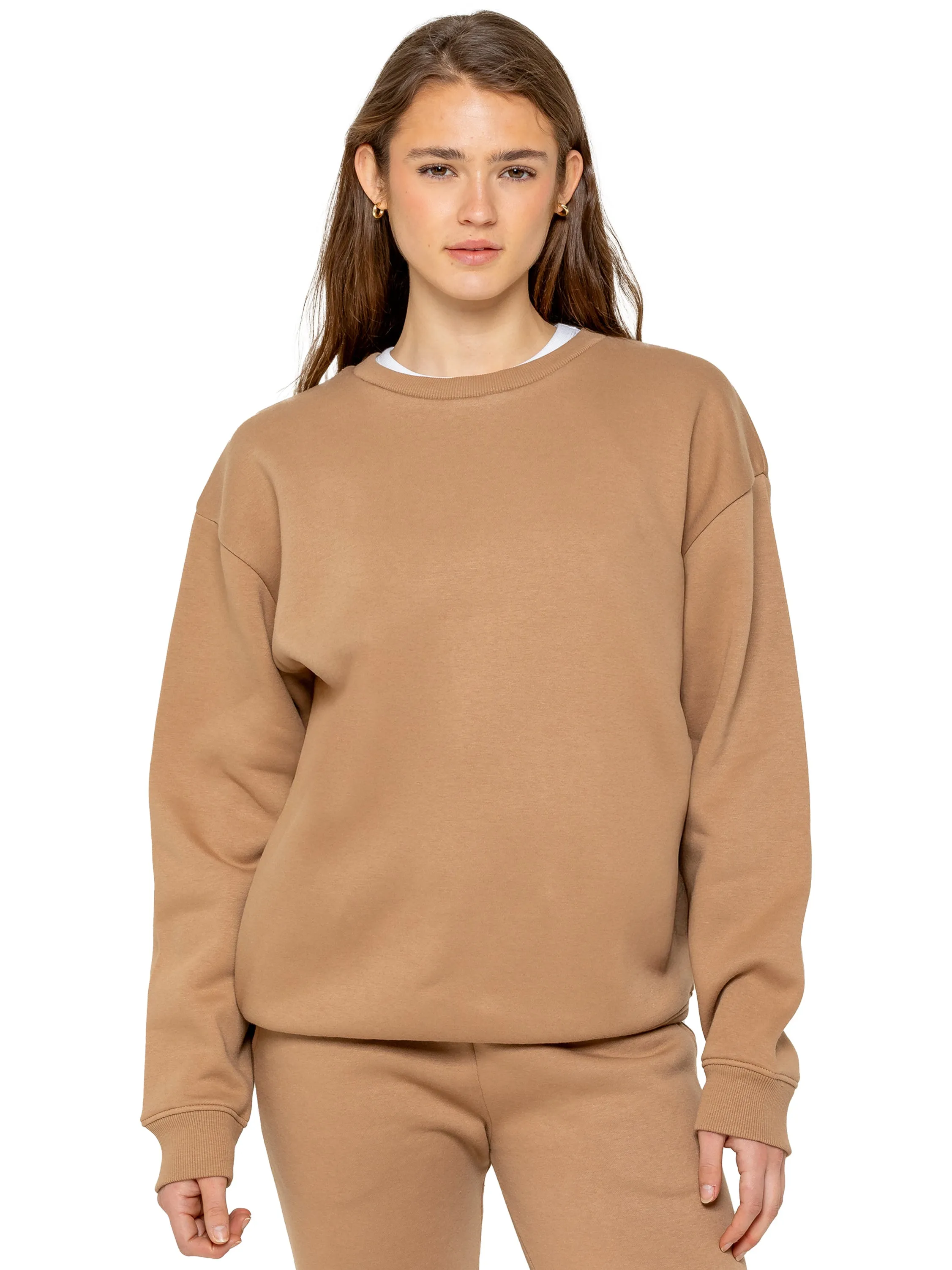 Relaxed Oversized Sweatshirt - Camel
