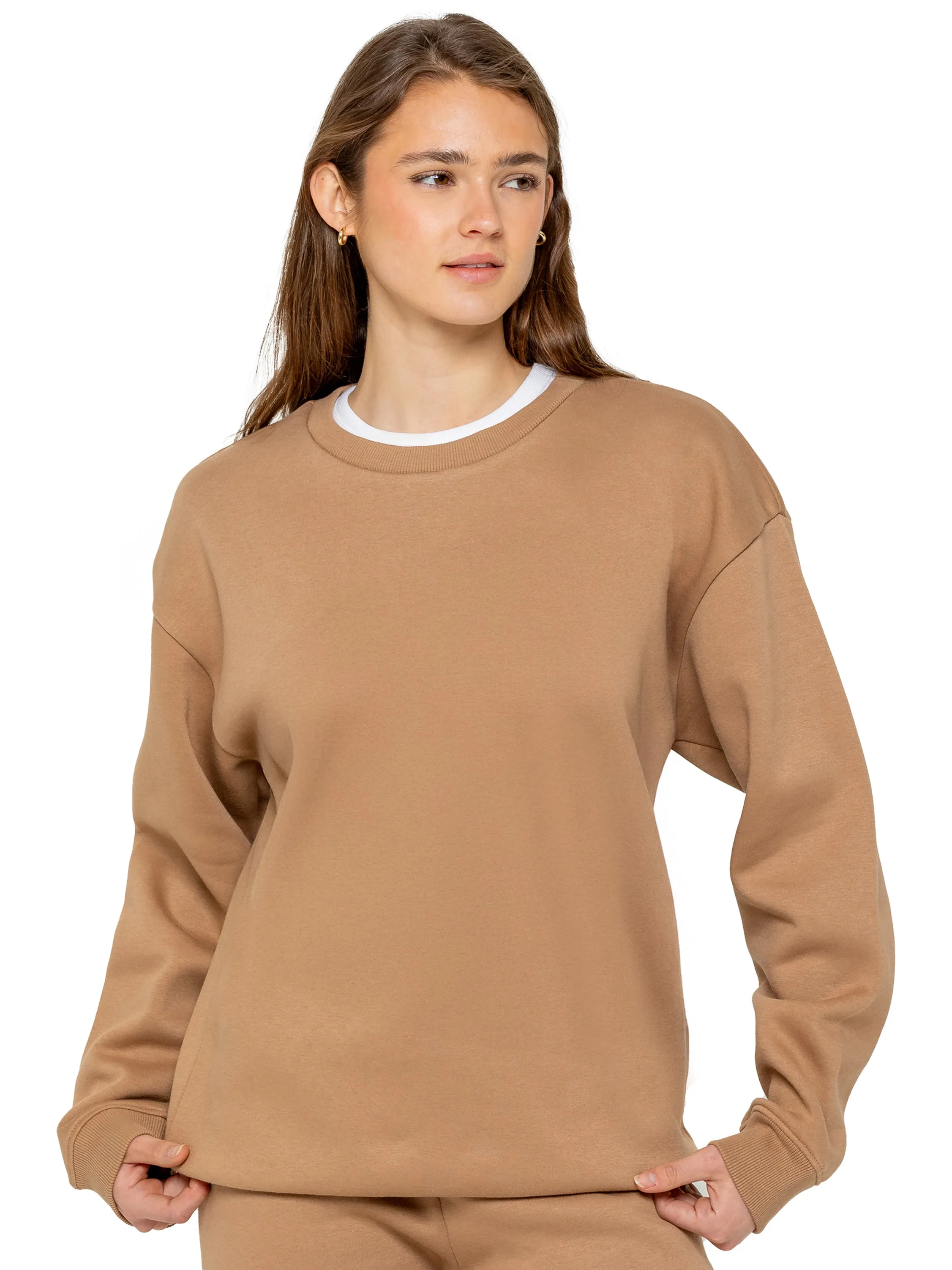 Relaxed Oversized Sweatshirt - Camel