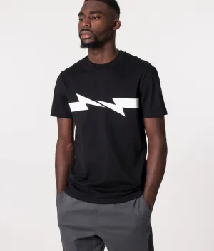 Slim Fit Horizontal Bolt Print T-Shirt