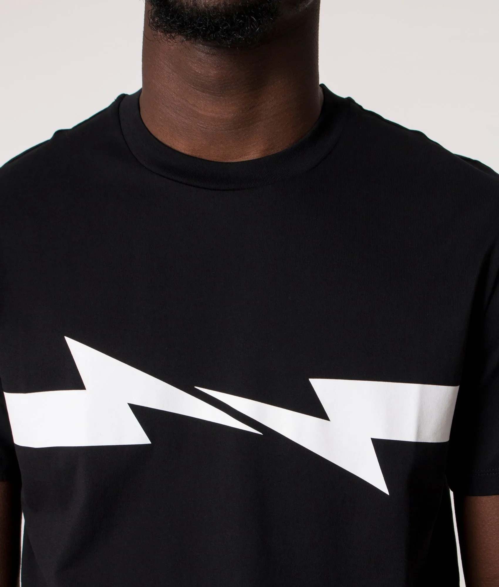 Slim Fit Horizontal Bolt Print T-Shirt