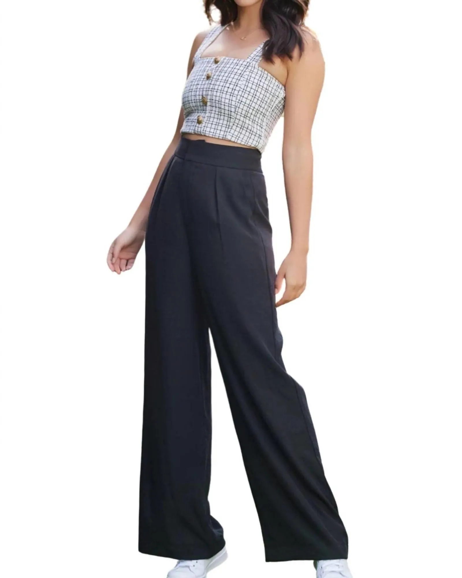 Sorrento Wide Leg Pant in Black | Black