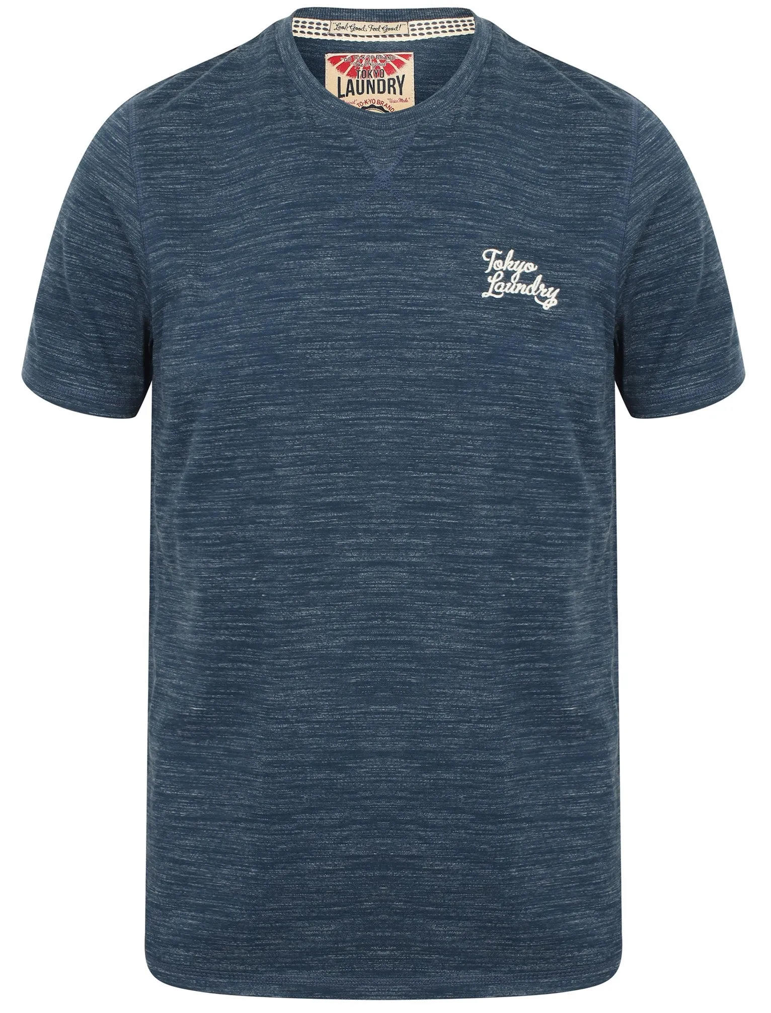 Sun Lake Cotton Crew Neck T-Shirt In Navy - Tokyo Laundry