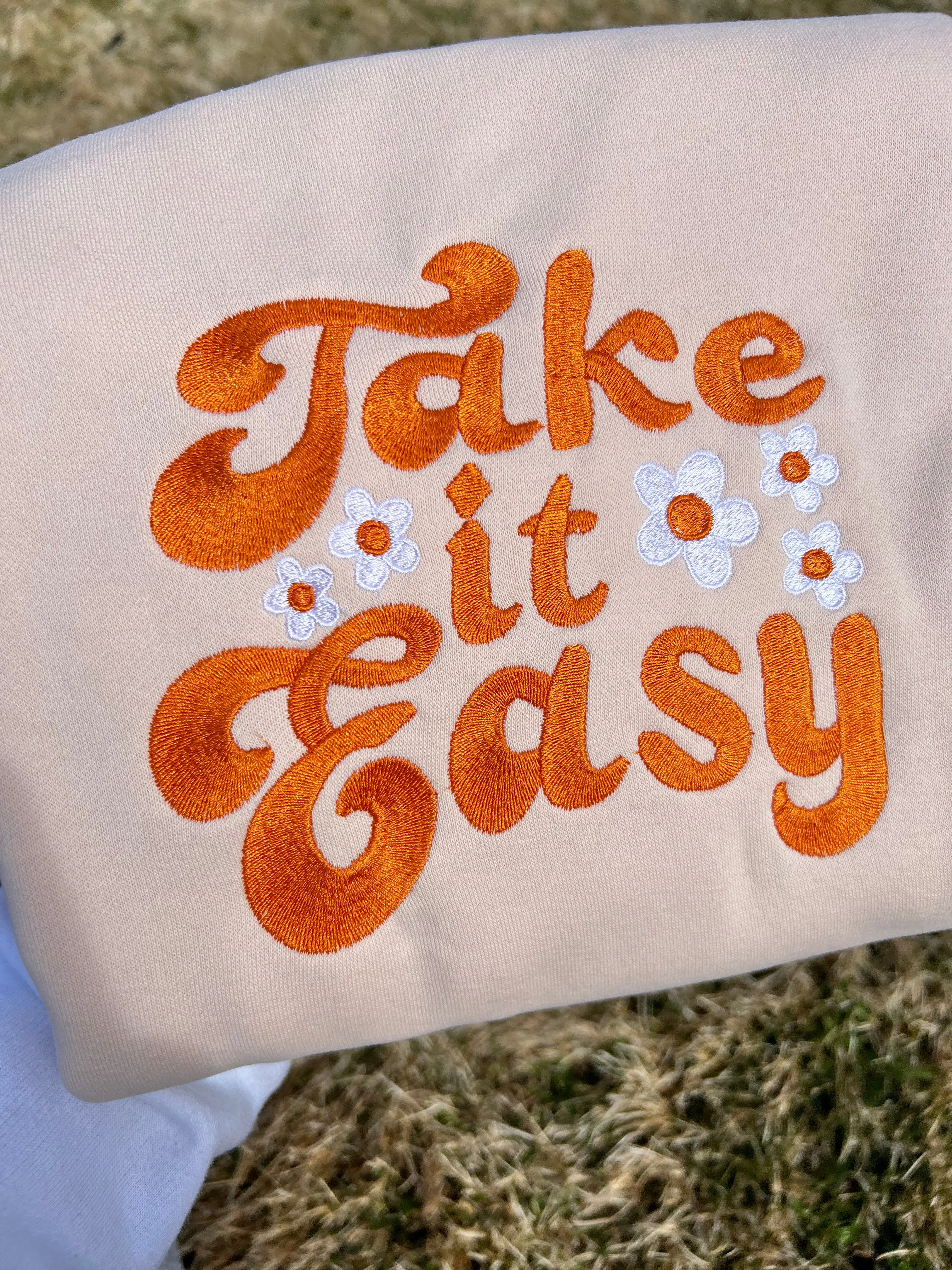 Take it Easy Embroidered Sweatshirt