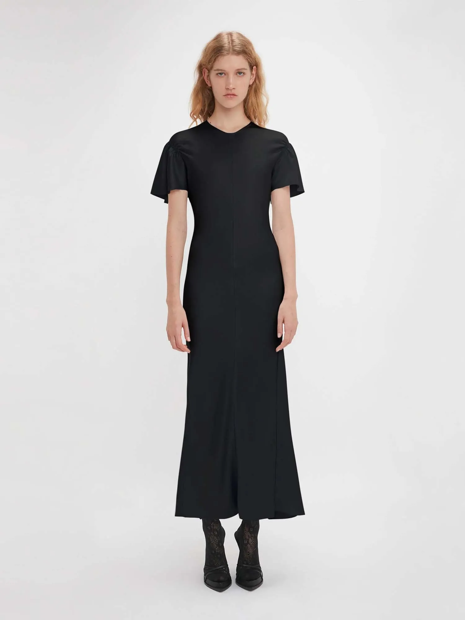 Victoria Beckham Gathered Sleeve Dress