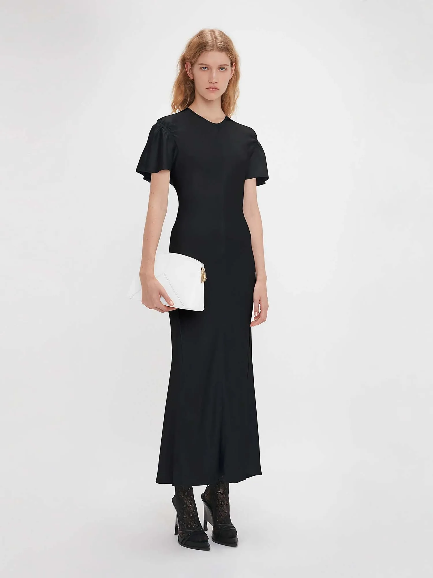 Victoria Beckham Gathered Sleeve Dress