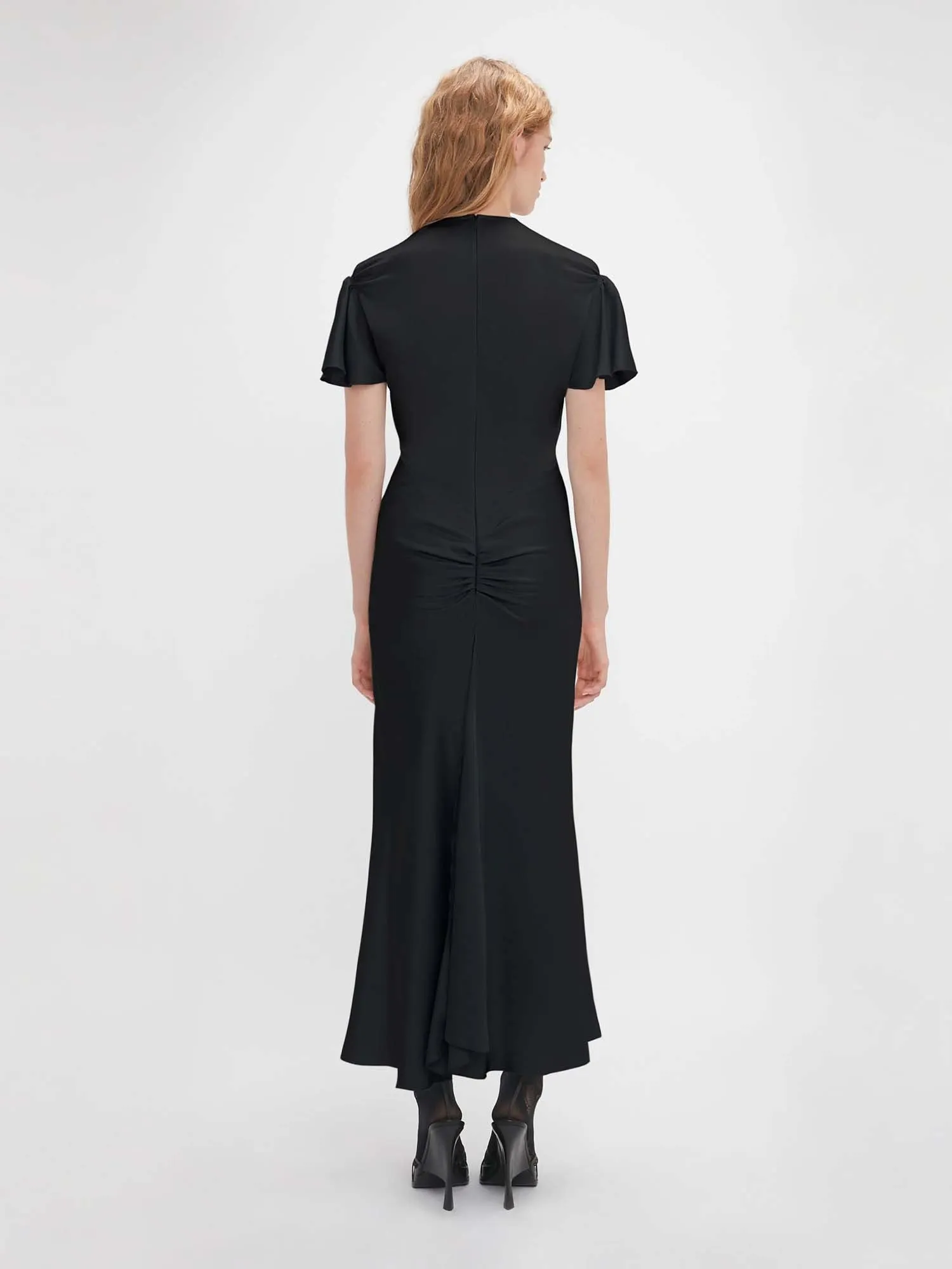 Victoria Beckham Gathered Sleeve Dress
