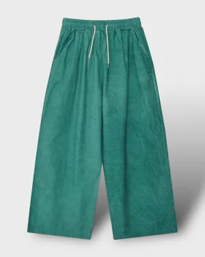 Waist Banding Washed Wide Pants
