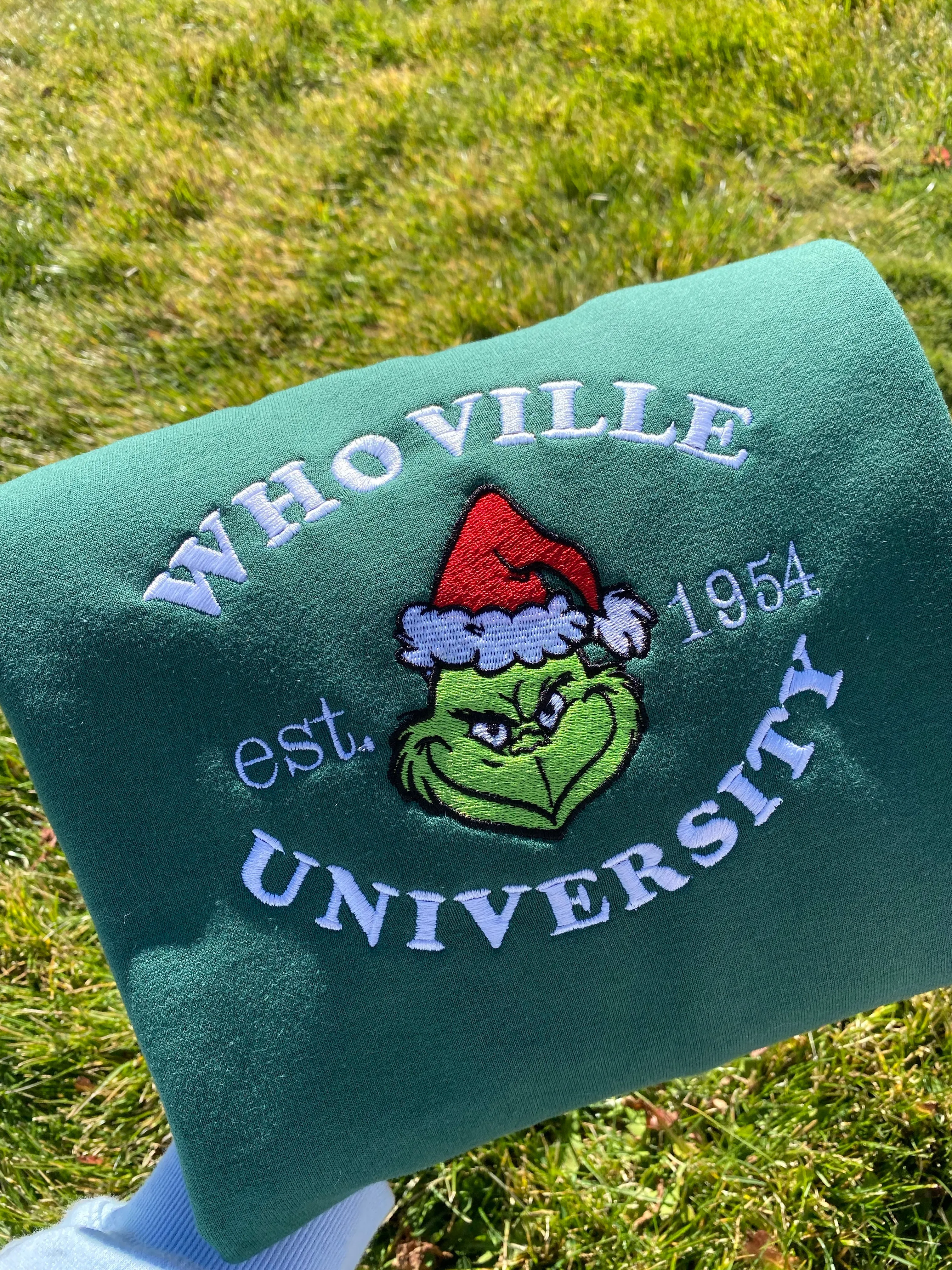 Whoville University Embroidered Sweatshirts, Gifts for her