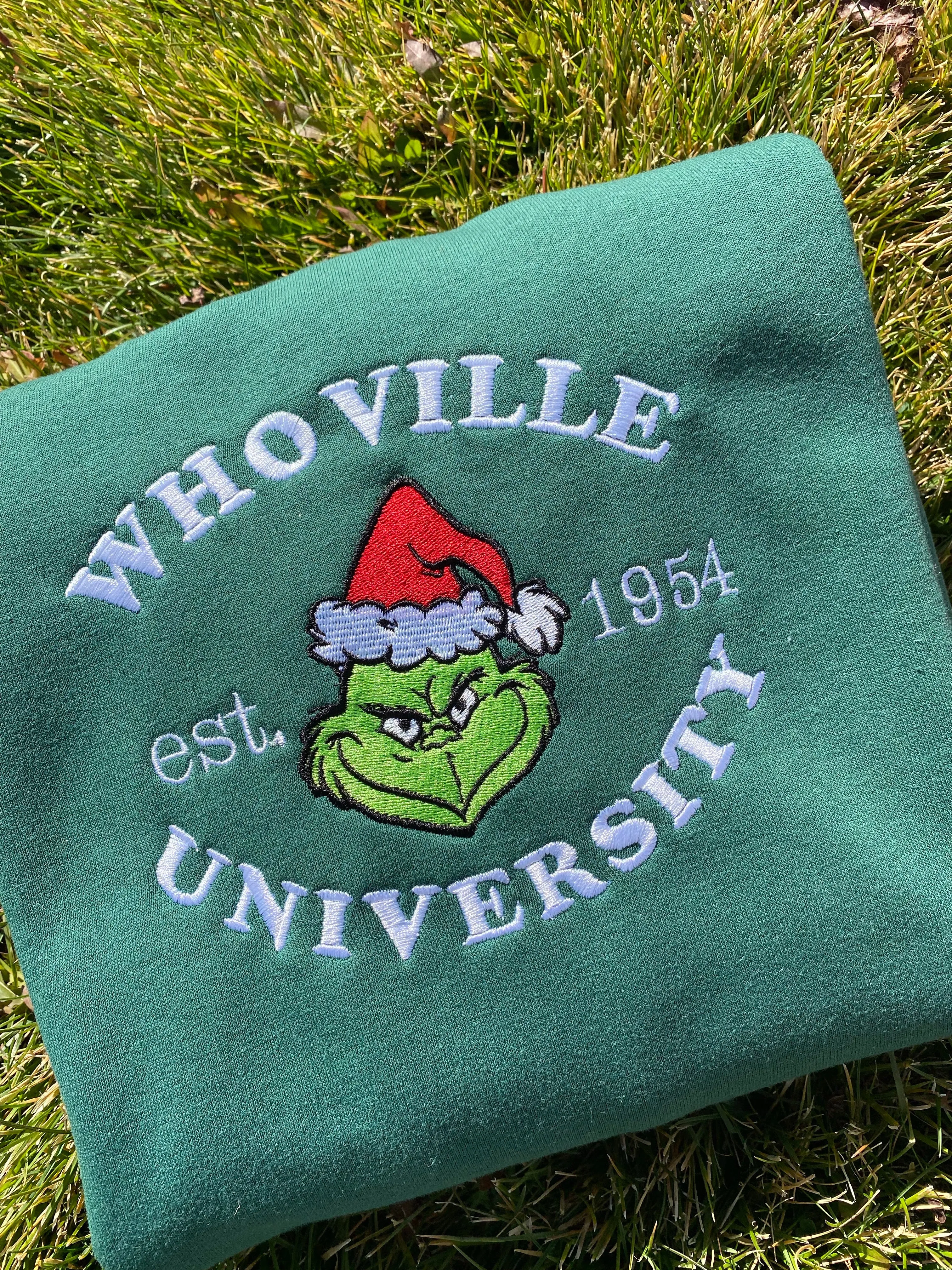 Whoville University Embroidered Sweatshirts, Gifts for her