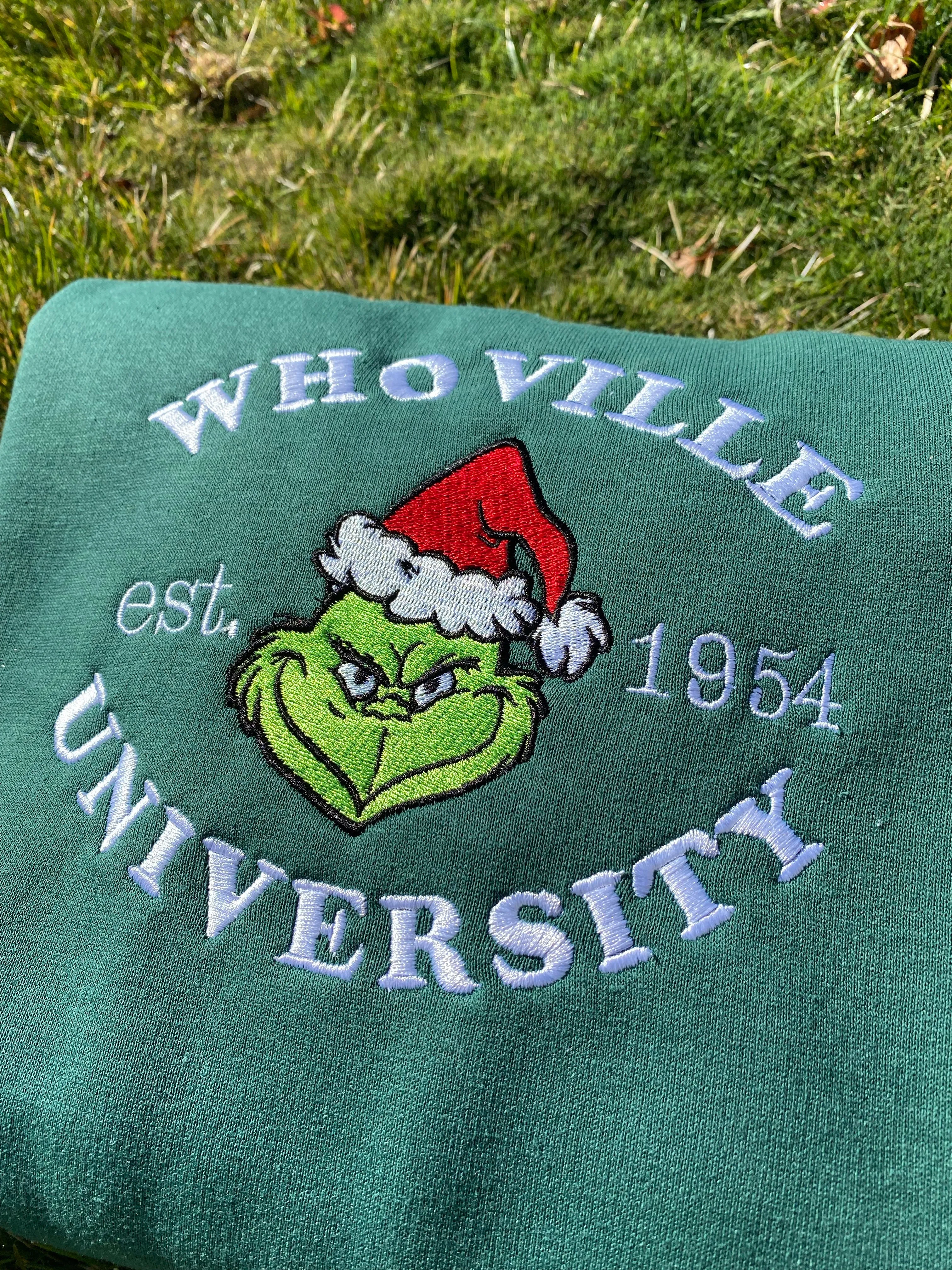 Whoville University Embroidered Sweatshirts, Gifts for her