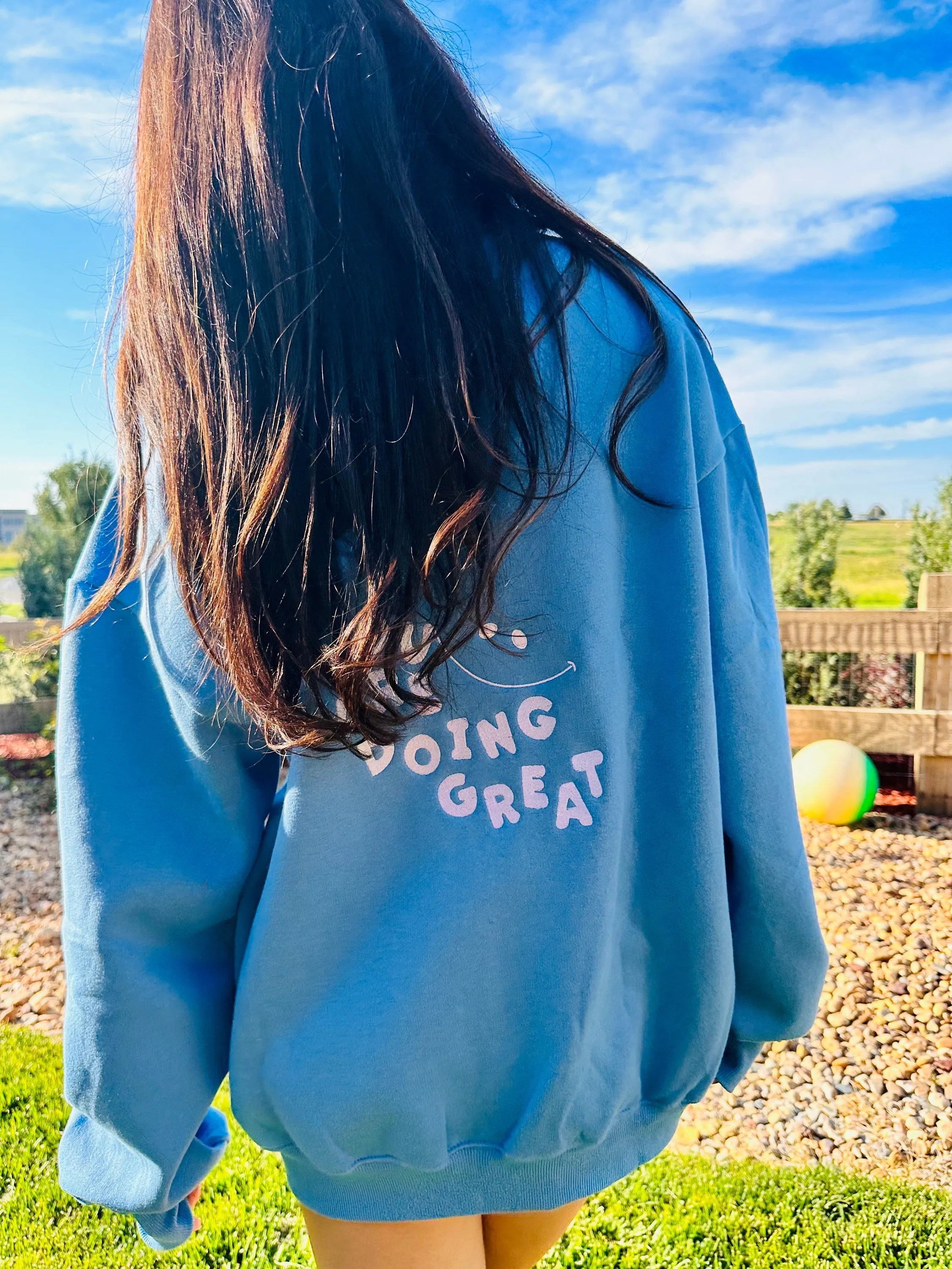 You’re doing great Embroidered sweatshirt